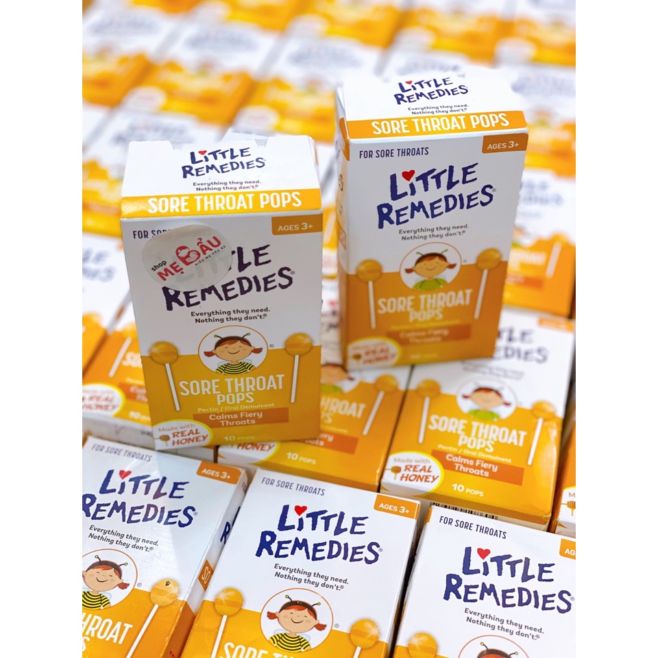 Kẹo mút mật ong Little Remedies - hộp 10 cây - USA