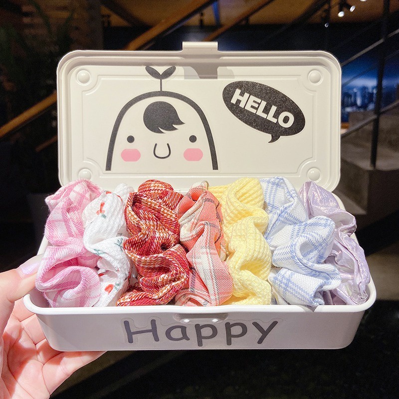 Set 7 Dây Buộc Tóc Đuôi Ngựa Co Giãn