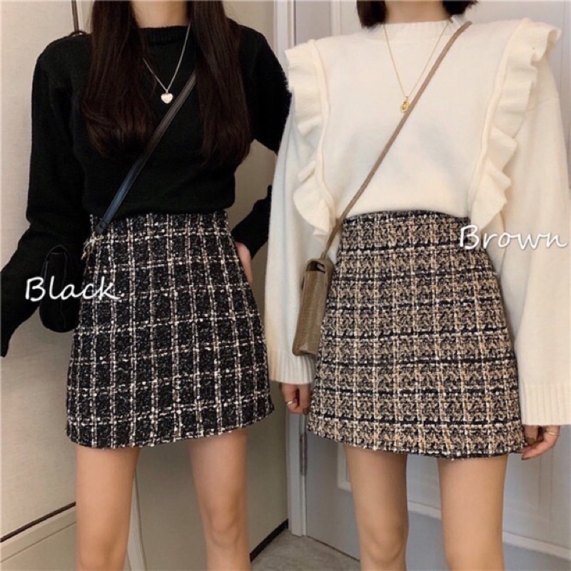 chân váy dạ tweed (link khách chốt live)
