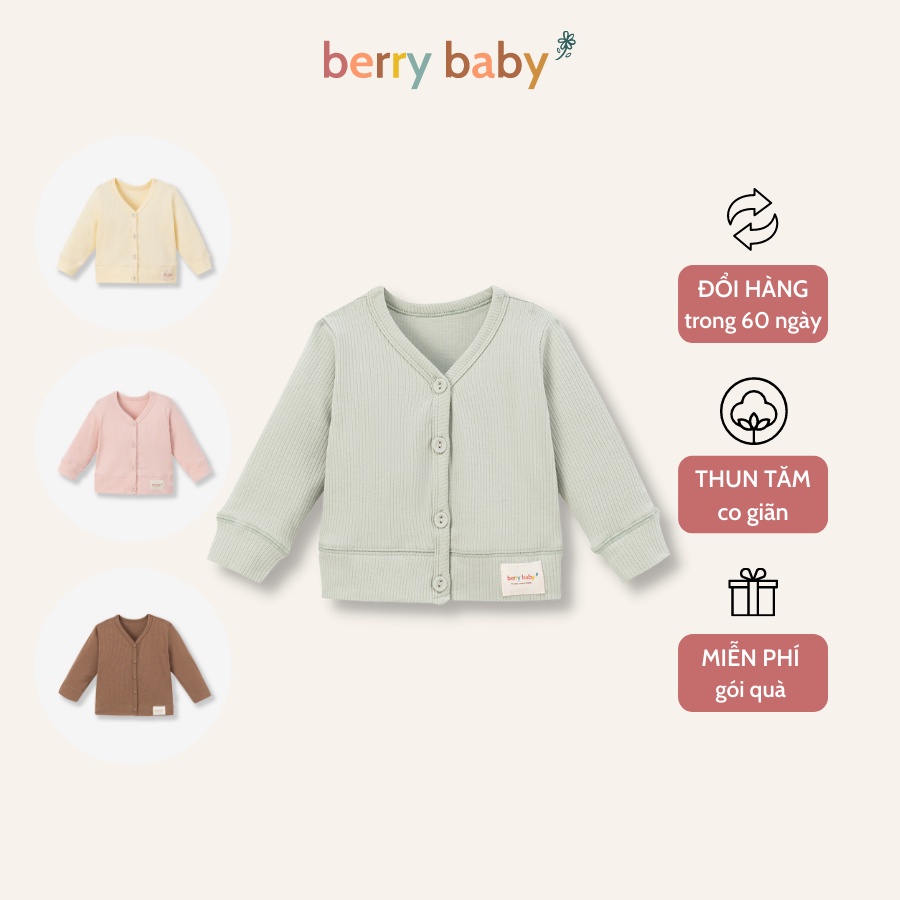 Áo khoác cho bé berry cardigan cho bé trai bé gái nhiều màu áo khoác mỏng - ảnh sản phẩm 1