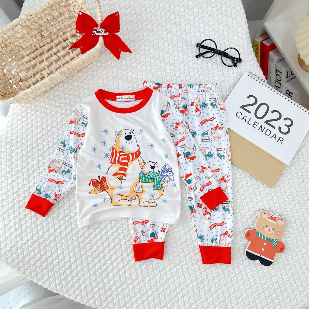BỘ DÀI COTTON IN HÌNH NOEL CHO BÉ