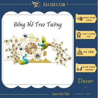 Đồng Hồ Treo tường, Đồng Hồ Trang Trí, Con Công, Nghệ Thuật, Kim Trôi, Én Decor