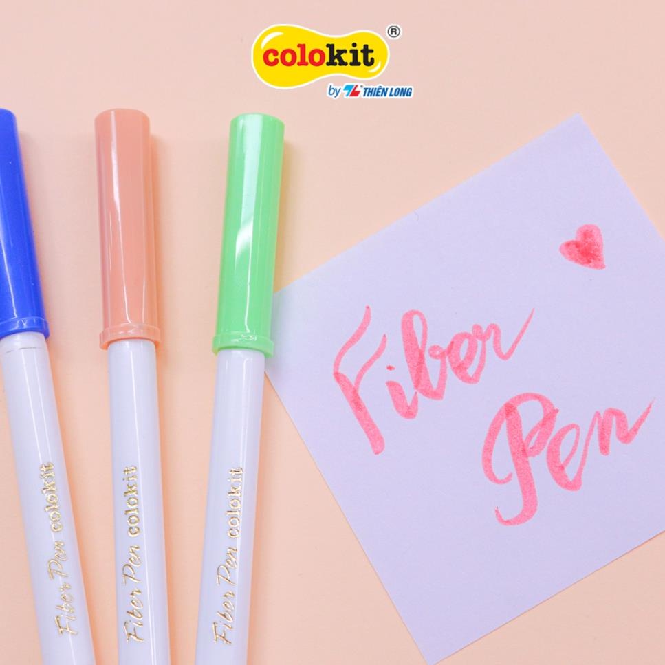 Bút lông 20 màu Pastel Washable Fiber Pen Thiên Long Colokit SWM-C008 - màu rửa được - viết nét thanh nét đậm.