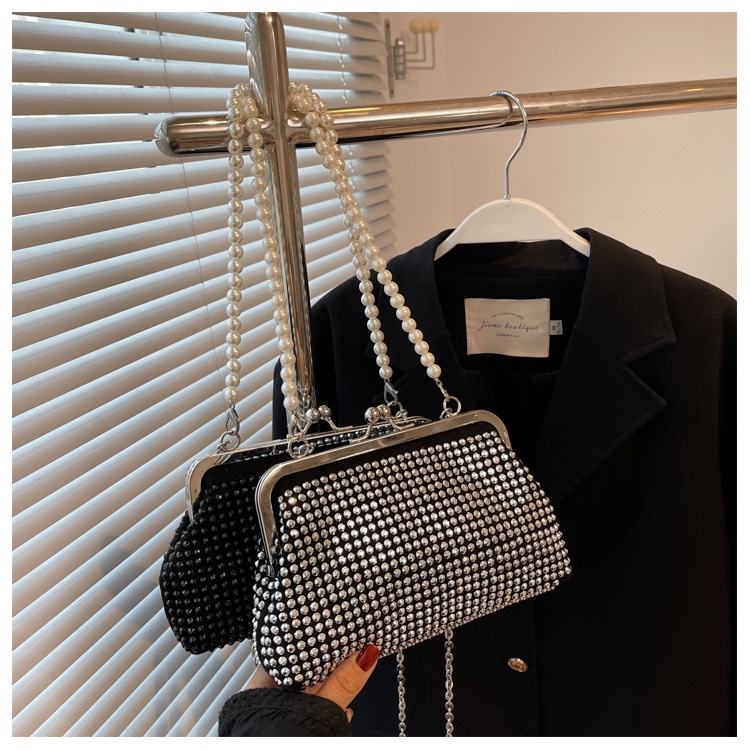 SHIHUI Túi Đeo Vai Đính Đá Lấp Lánh Phong Cách Âu Mỹ Thời Trang Mùa Hè 2022