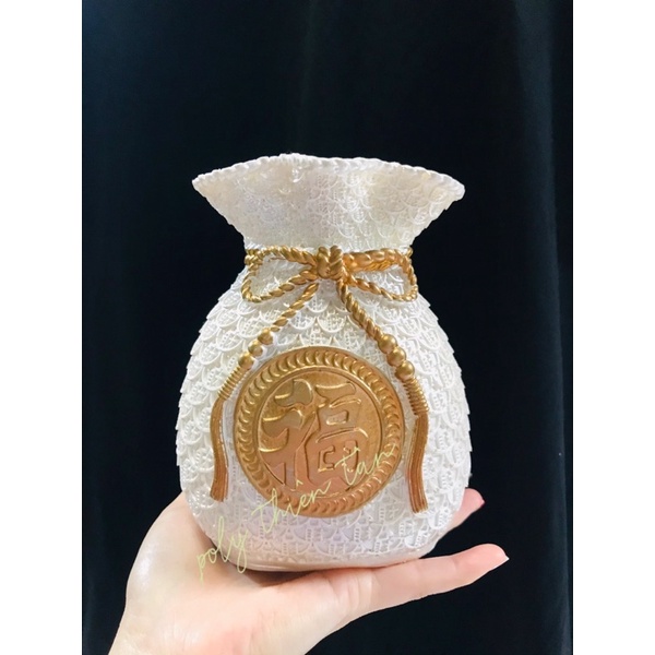 Hot Sale Chậu Túi Tiền.Bình Kim Tiền Màu Trắng Size Lớn