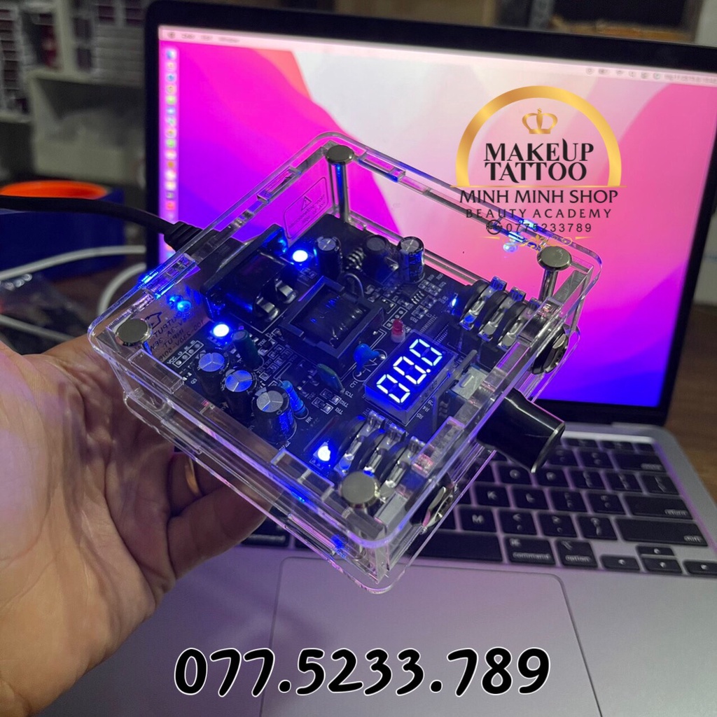 Nguồn Ổn Áp Cho Máy Pen Phun Xăm, Máy KTS, Nguồn Ổn Áp Trong Suốt Chính Hãng