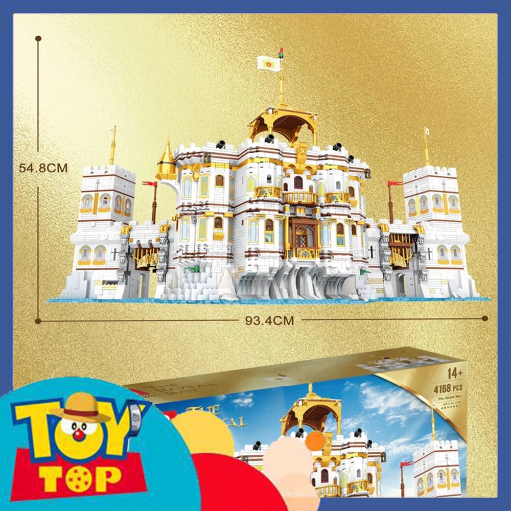 Đồ chơi lắp ráp lâu đài hoàng gia của quân đội hải quân bên vịnh bờ biển The Sun Bay xếp hình Reobrix 66013 với 4186pcs