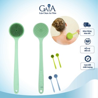 Bàn chải chà lưng cán dài đa chức năng bằng silicon