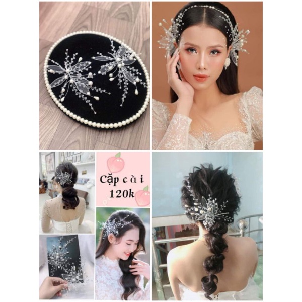 cài tóc cô dâu ( phale đá phối hạt) giá bán lẻ 1 cài
