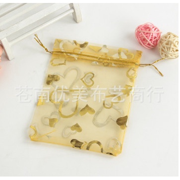 Túi Lưới Đựng Quà Hình Tim Đựng Quà, Trang Sức, Hoa Khô