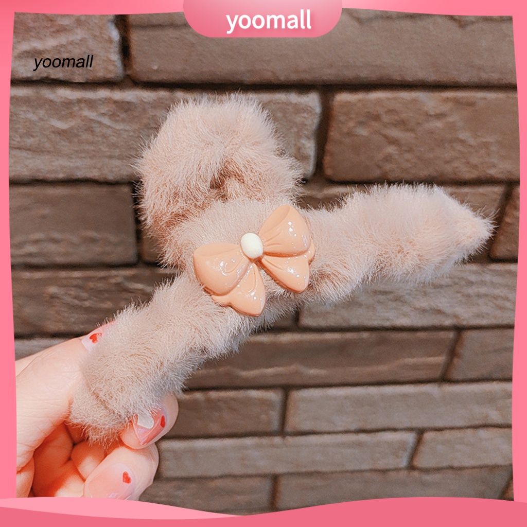 / Yo / Kẹp Tóc Càng Cua Lông Xù Đơn Giản Cá Tính Sử Dụng Hàng Ngày Cho Nữ