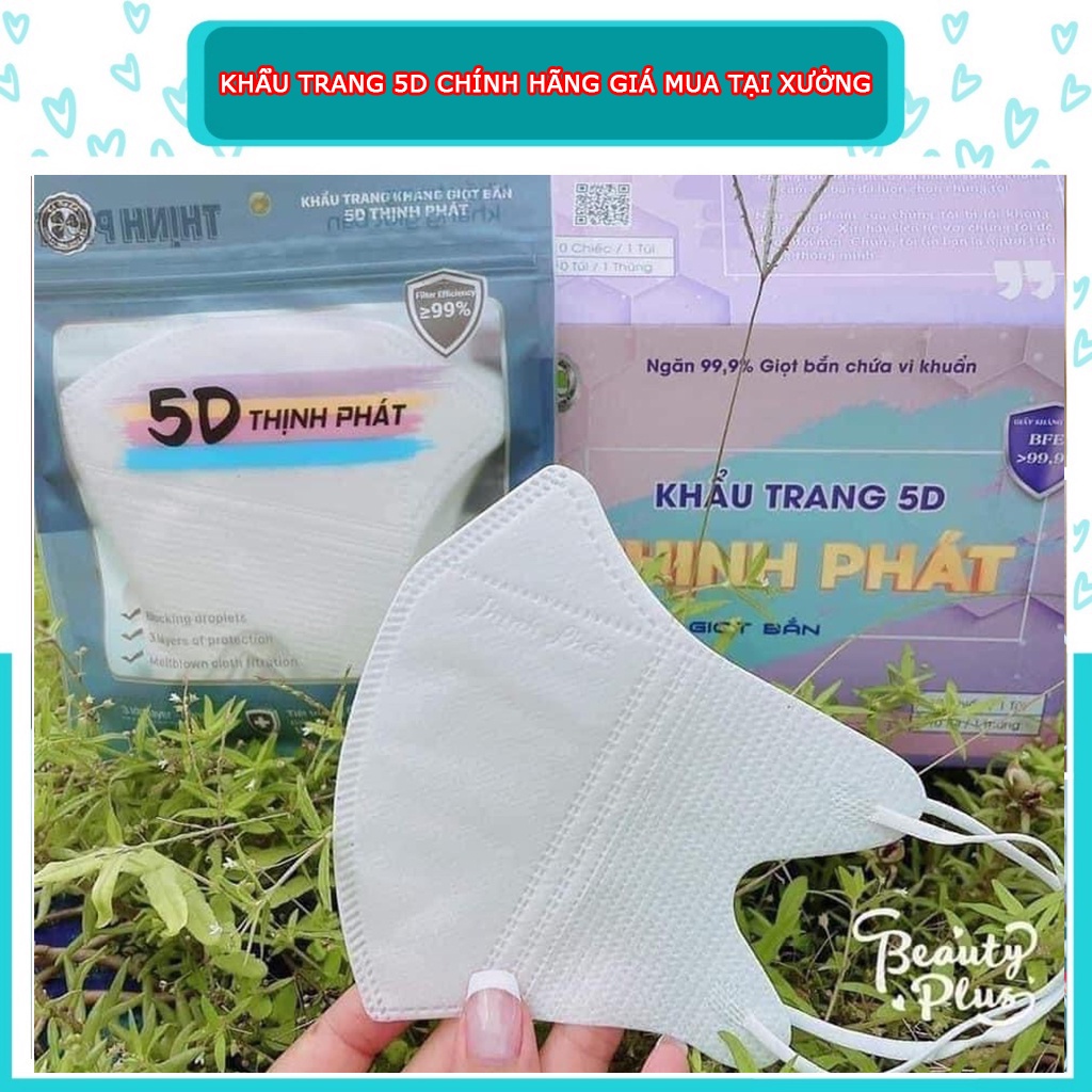Khẩu trang 5D KENKO, Phượng Cát, Nam Anh, Minh Nhật ... kháng khuẩn lẻ hộp 10 chiếc, hàng dày dặn vừa form