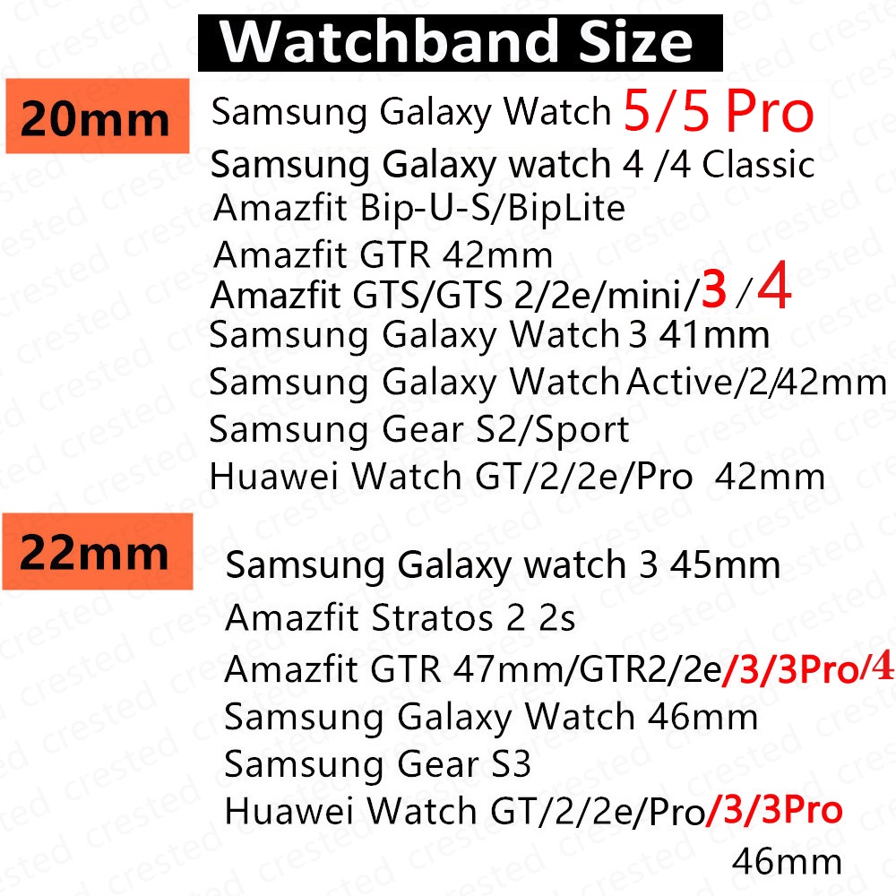 HUAWEI Dây Đeo 20mm 22mm Cho Đồng Hồ Thông Minh Samsung Galaxy watch 4 / 4 classic / 5 Pro / Active 2 / 3 / Gear S3 / amazfit bip GT 2 / 3 Pro