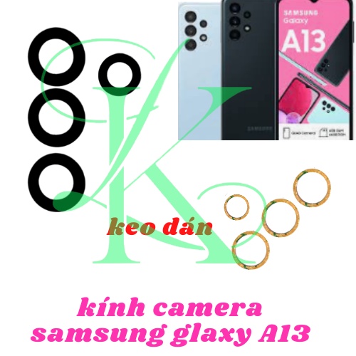 Mặt kính camera SM A13 sẵn keo dán
