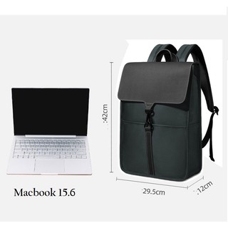 Balo thời trang đựng laptop nắp da.