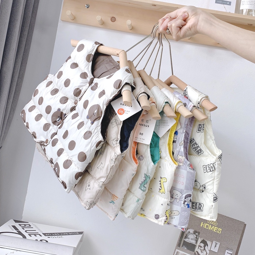 Áo phao gile siêu nhẹ cho bé trai và bé gái