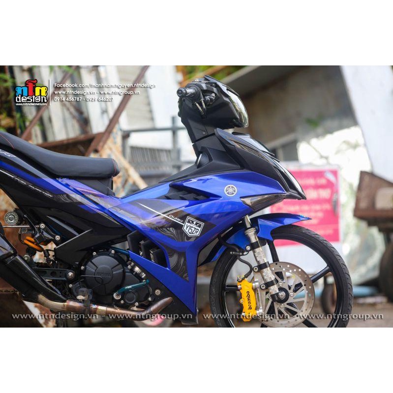 TEM RỜI mẫu Y15ZR 2022 cho Exciter 150 xanh Gp - đen - tem cao cấp không bay màu