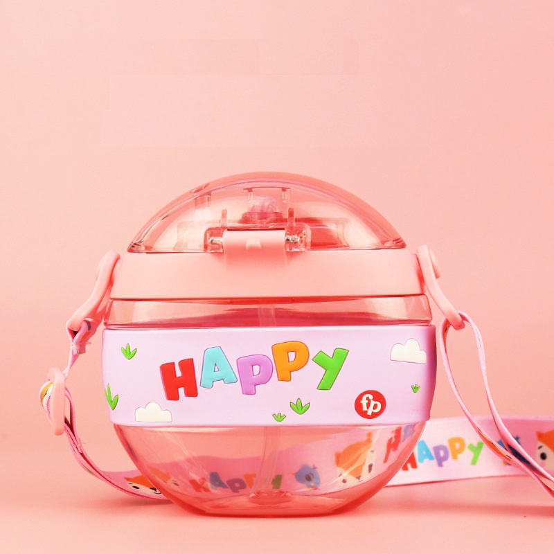 [Hàng Sẵn] Bình Nước DISNEY chính hãng Hồ Ly Nhỏ, Cáo Hồng, Bình nước đi học kèm ống hút cho bé gái, hình Donut đáng yêu