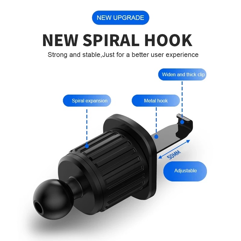 1 Giá Đỡ Điện Thoại / Thiết Bị Định Vị GPS Chống Rơi Xoay Được Đa Năng Gắn Lỗ Thông Gió Xe Hơi