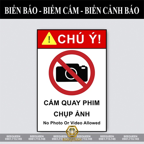 Biển Báo - Biển Cảnh Báo Cấm Quay Phim Chụp Ảnh
