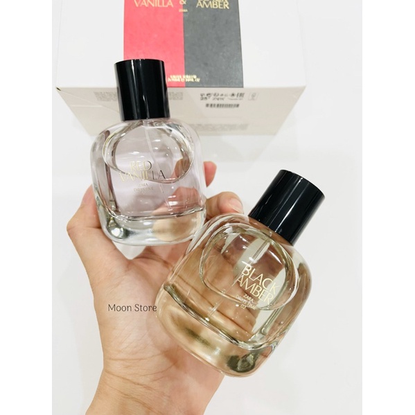 SET NƯỚC HOA ZARA RED VANILLA BLACK AMBER ĐỎ ĐEN 90MLX 2 CHAI