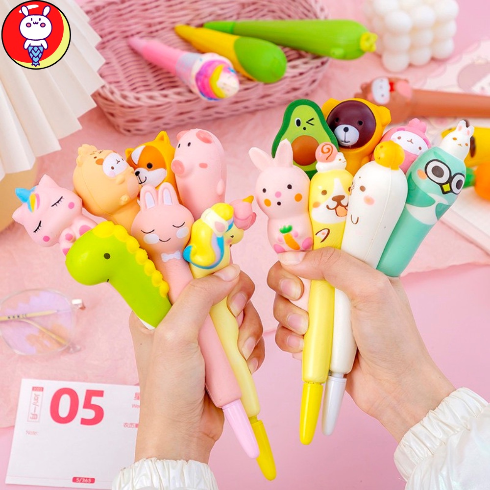 Bút nước Squishy nhiều mẫu dễ thương mực đen
