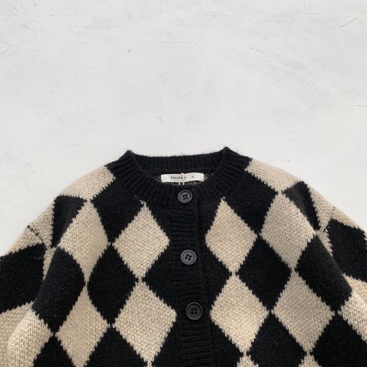 Áo Cardigan Len Dày Dặn Tay Dài Cổ Tròn Phong Cách Hàn Quốc Thời Trang Thu Đông Cho Bé Trai Và Gái