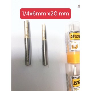 Mũi phay thẳng arden cốt 6,3mm x6 ly x20 mm