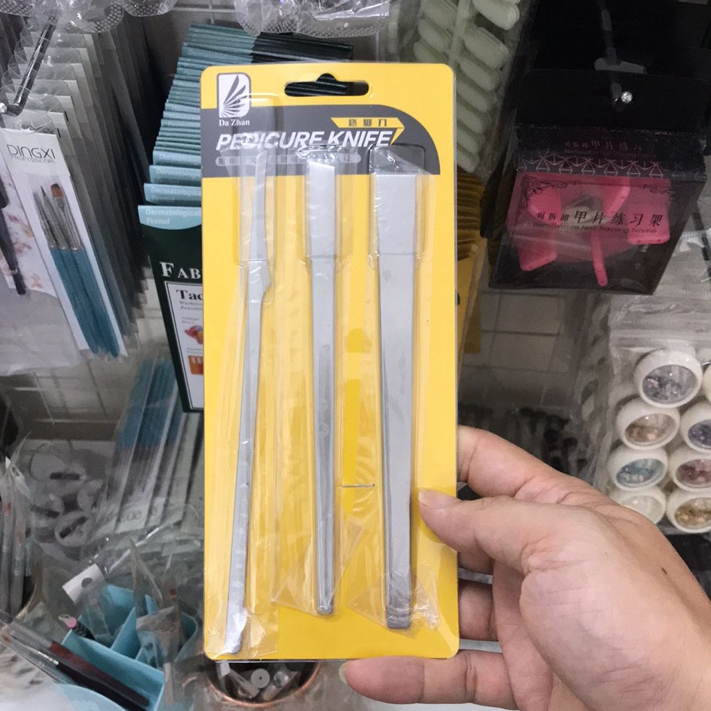 Dao lấy khoé cạo da chết 3 cây - Cây lấy khóe tay chân - PLN937