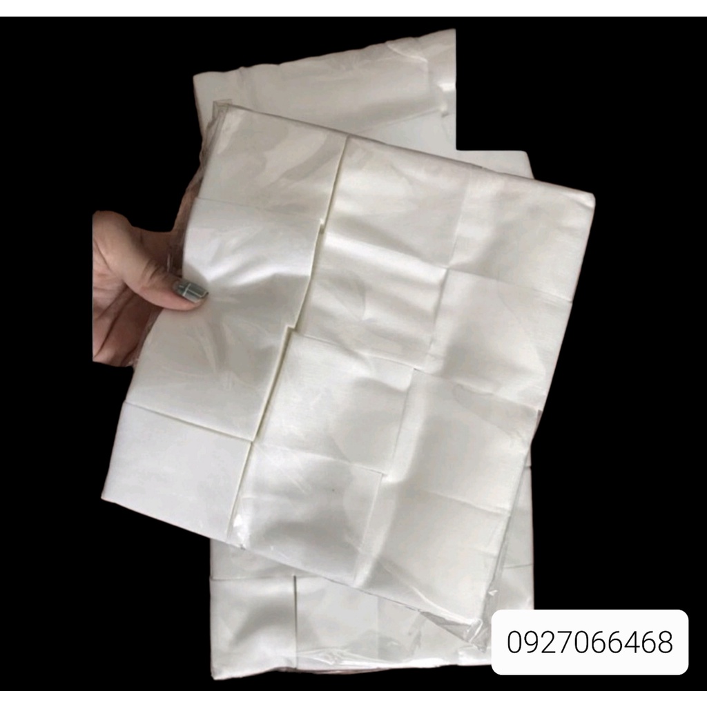 Khăn khô cắt sẵn 1600 miếng, bông tẩy trang, lau mực