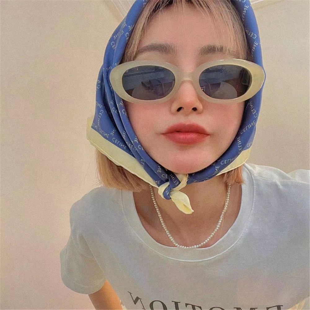 Kính Mát Gọng Oval Y2K Phong Cách Retro Thời Trang Cho Nữ