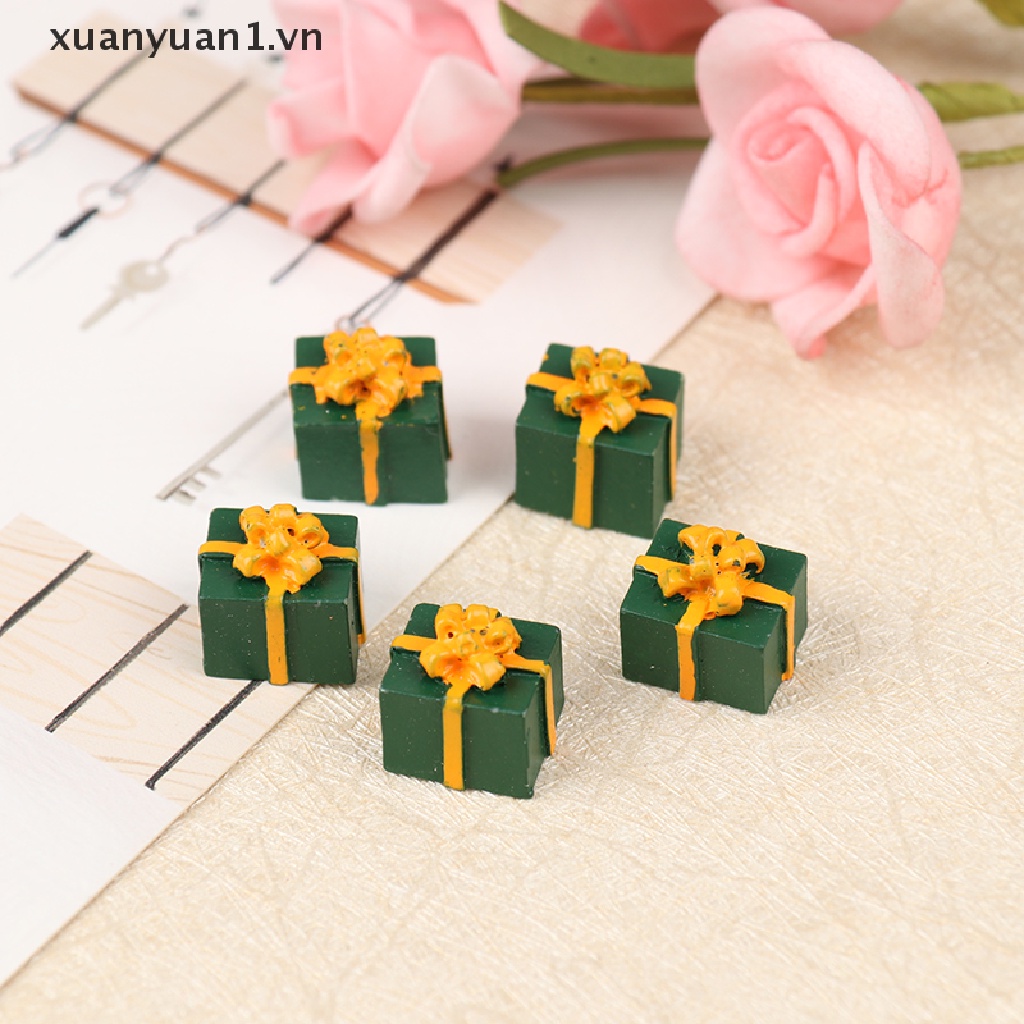 Set 5 Hộp Quà Mini 1 / 12 Dùng Để Trang Trí Nhà Búp Bê