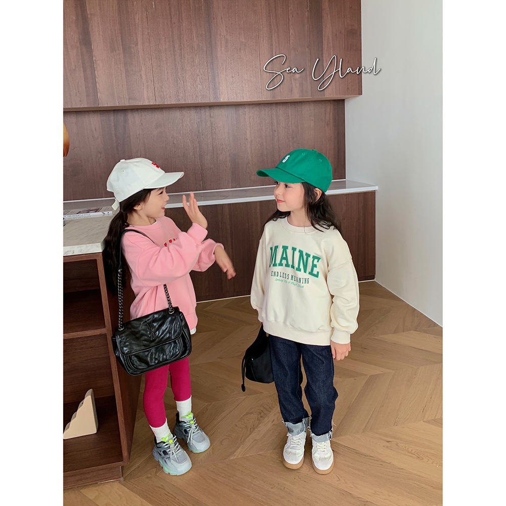 Áo sweater Tay Dài In Chữ Phong Cách Hàn Quốc Thời Trang Mùa Thu Mới 2022 Dành Cho Bé Gái