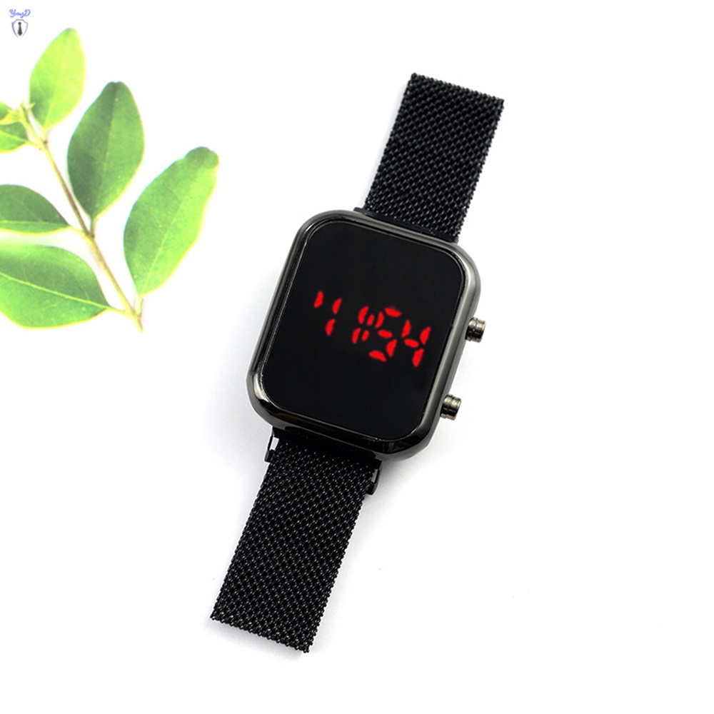 Đồng Hồ Điện Tử Đeo Tay Kỹ Thuật Số Apple-Like Cảm Ứng / Nút Điều Khiển Đèn LED Màu Đỏ Kỹ Thuật Số Lớn Unisex