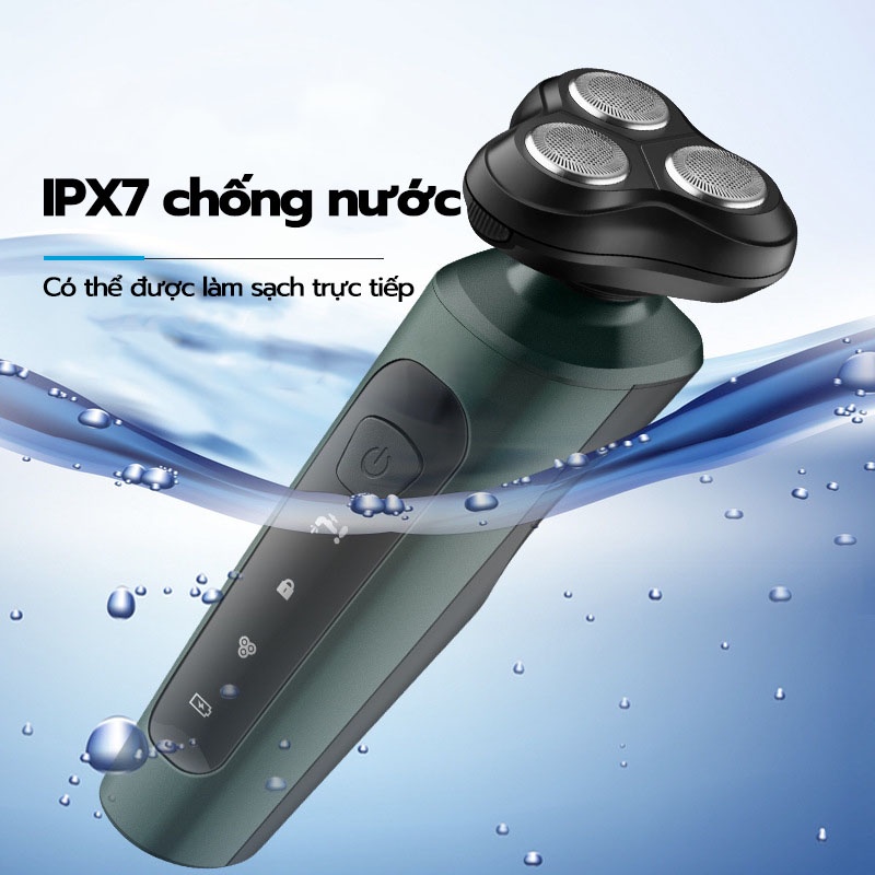 HAN RIVER Máy Cạo Râu đa năng 3in1 cao cấp chống nước chuẩn IPX7 tỉa lông mũi chống nước đa năng