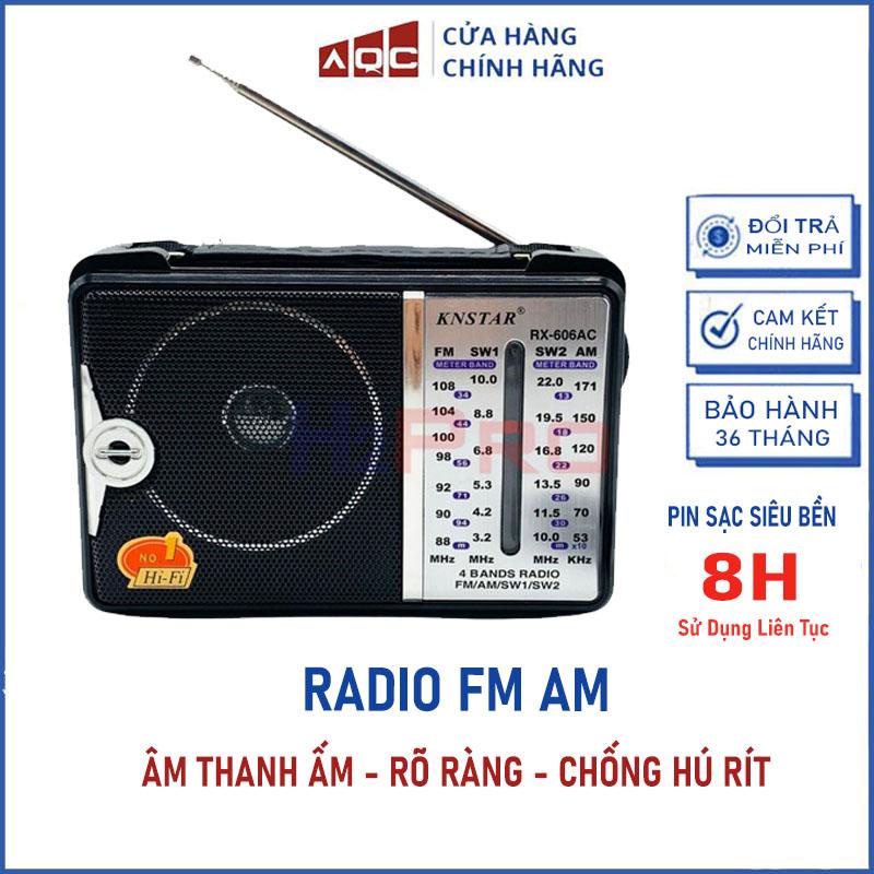 Đài Radio FM Đài Nghe RADIO FM AM KNSTAR RX-606AC Cho Người Già Đài Cao Cấp 4 Bands Am/Fm/Sw1/Sw2 [T