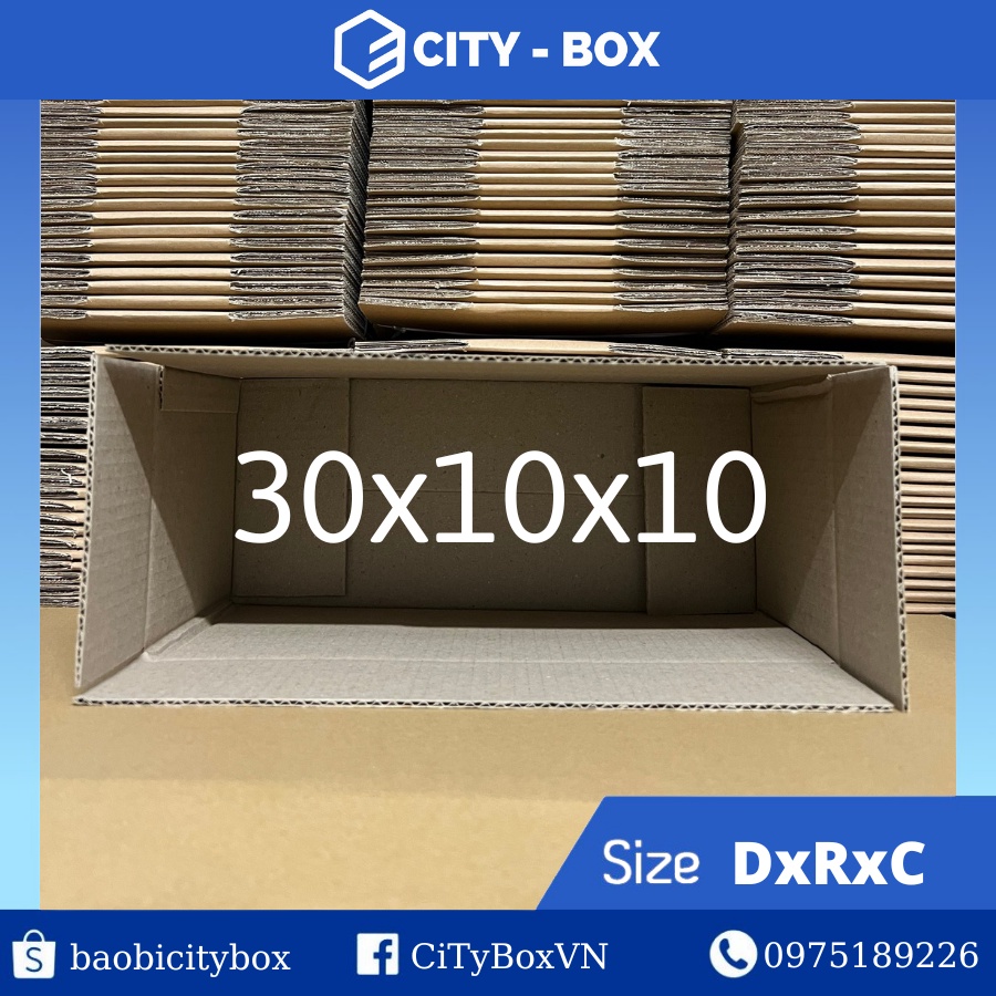 30x10x10 hộp carton đóng hàng - 10 hộp 30x10x10