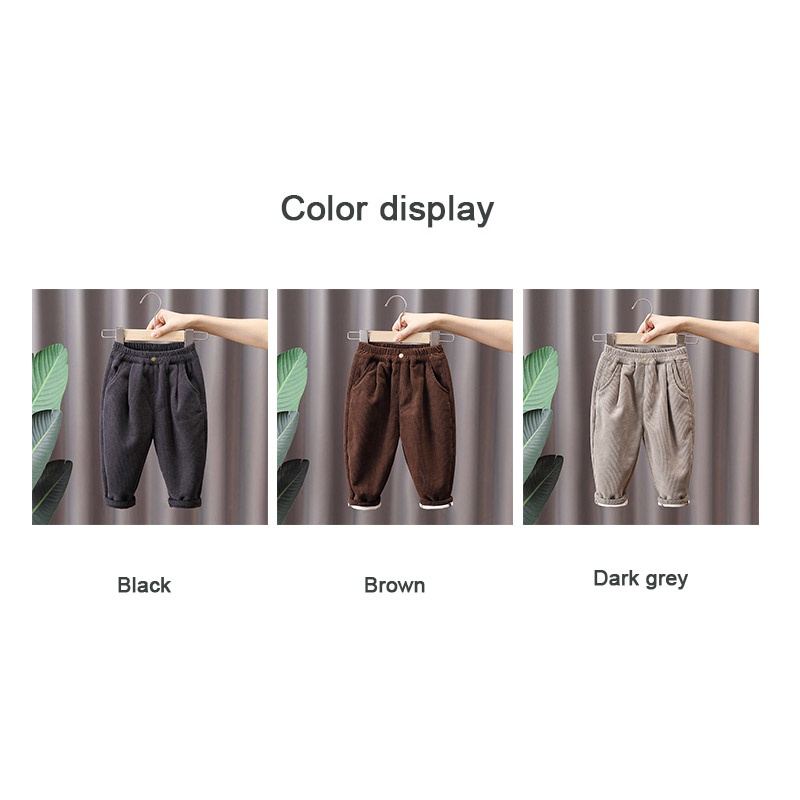 Quần dài AMILA vải nhung dày thời trang mùa đông dành cho trẻ em