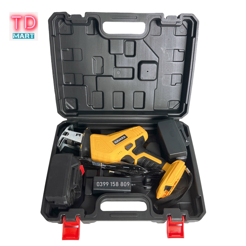 Máy cưa kiếm Navra 21v 10 cell, chân pin phổ thông