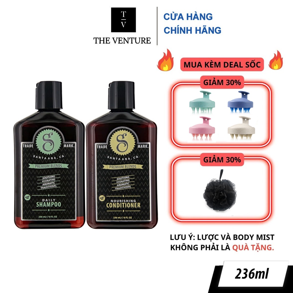 Dầu Gội & Xả Suavecito Premium Daily Shampoo and Nourishing Conditioner Chính Hãng