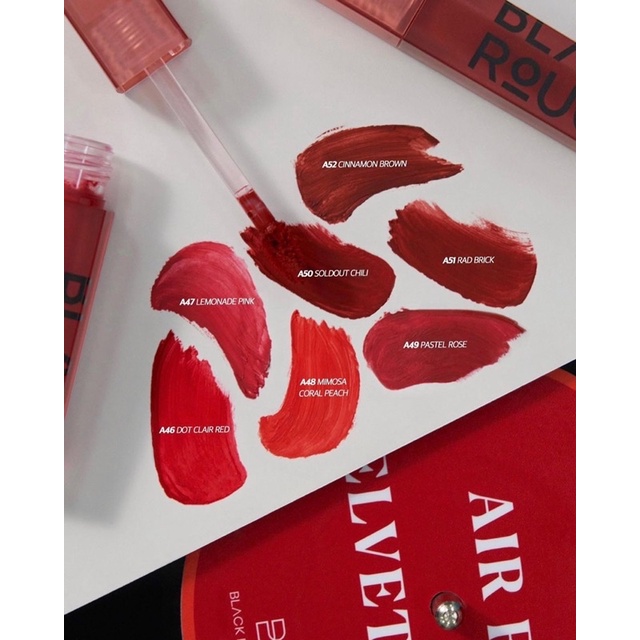 Son kem Black Rouge Air Fit Velvet Tint Ver.9 Acoustic Mood màu A46 A47 A48 A49 A50 A51 A52
