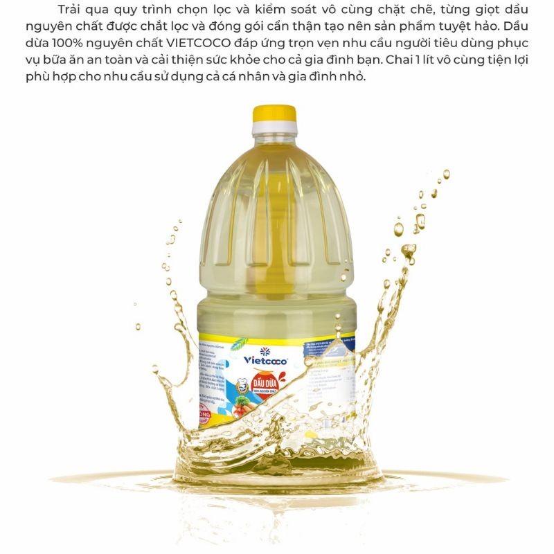 1 Thùng 6 Chai Dầu Dừa 2 Lít Dùng Nấu Ăn Vietcoco