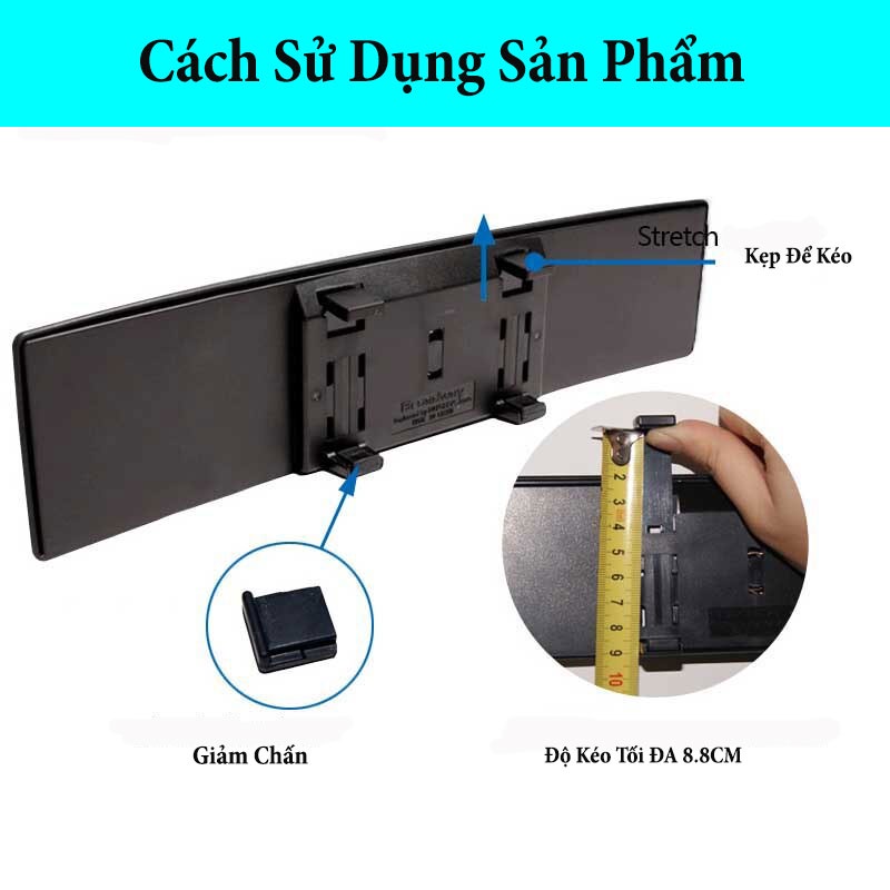 Gương Chiếu Hậu Trong Suốt Cho Xe Ô Tô An Toàn - Thiết Kế Gương Có Tầm Nhìn Rộng,Phù Hợp Cho Các Loại Xe Ver2