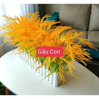 Bông lúa vàng Tài Lộc - Cây lúa giả nhân tạo hàng loại 1dài 44cm , trang trí Dercor, nhà cửa - Hoa trang trí Tết