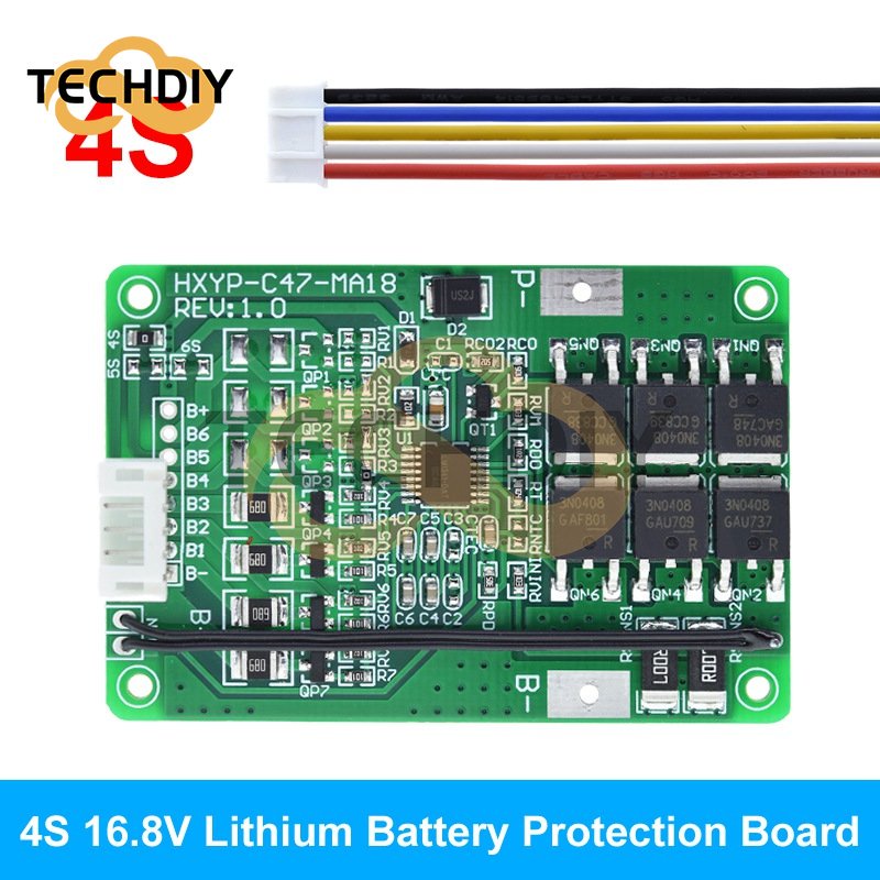 Bảng Mạch Bảo Vệ Pin Lithium 4S / 5S / 6S / 7S BMS 16.8V 21V 20A 18650 Sự Bảo Vệ