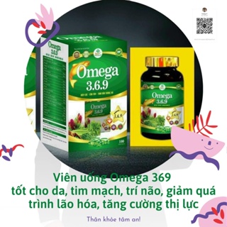 Viên uống Omega 369 tốt cho da, tim mạch, trí não, giảm quá trình lão hóa, tăng cường thị lực Hộp 100 viên