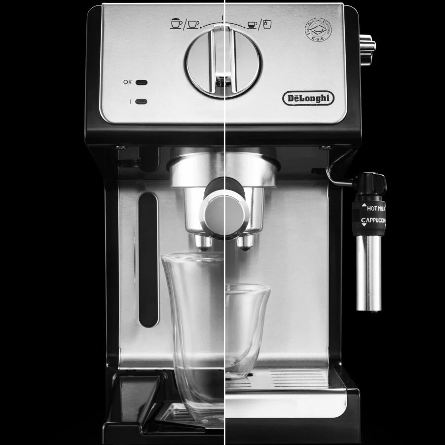 Máy pha cà phê tự động Espresso thương hiệu Delonghi ECP35.31 - Công suất đầu vào: 1100W - Hàng Nhập Khẩu