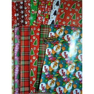 Giấy gói quà noel giáng sinh bóng đẹp nhiều mẫu