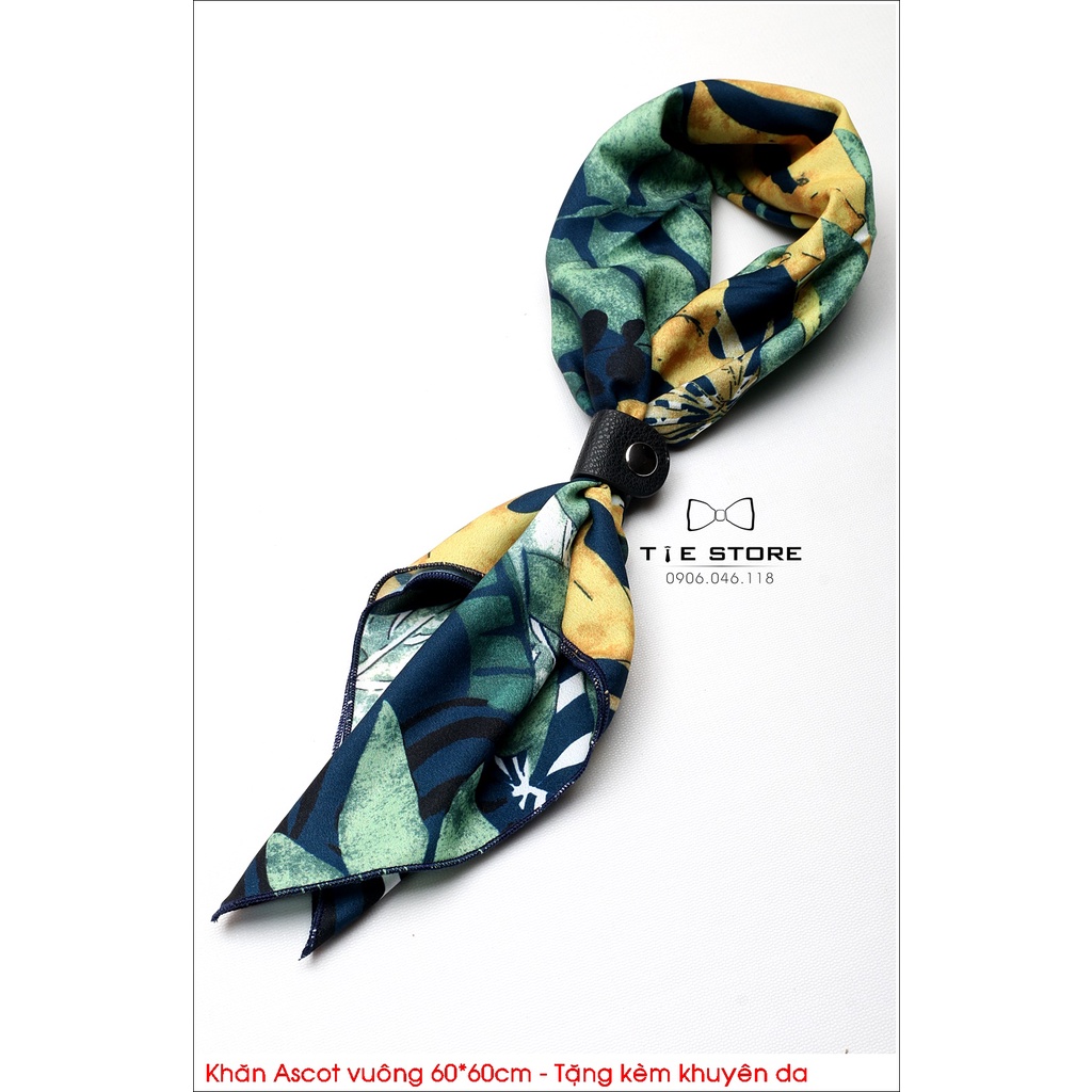 NHIỀU MẪU Khăn Ascot  vuông 60*60cm - Khăn quàng trong áo sơ mi - New Collection