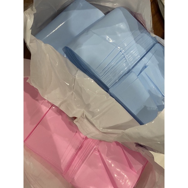 Combo 10 Túi Niêm Phong, Túi Đóng Hàng có keo dán sẵn size 25x35 màu hồng pastel